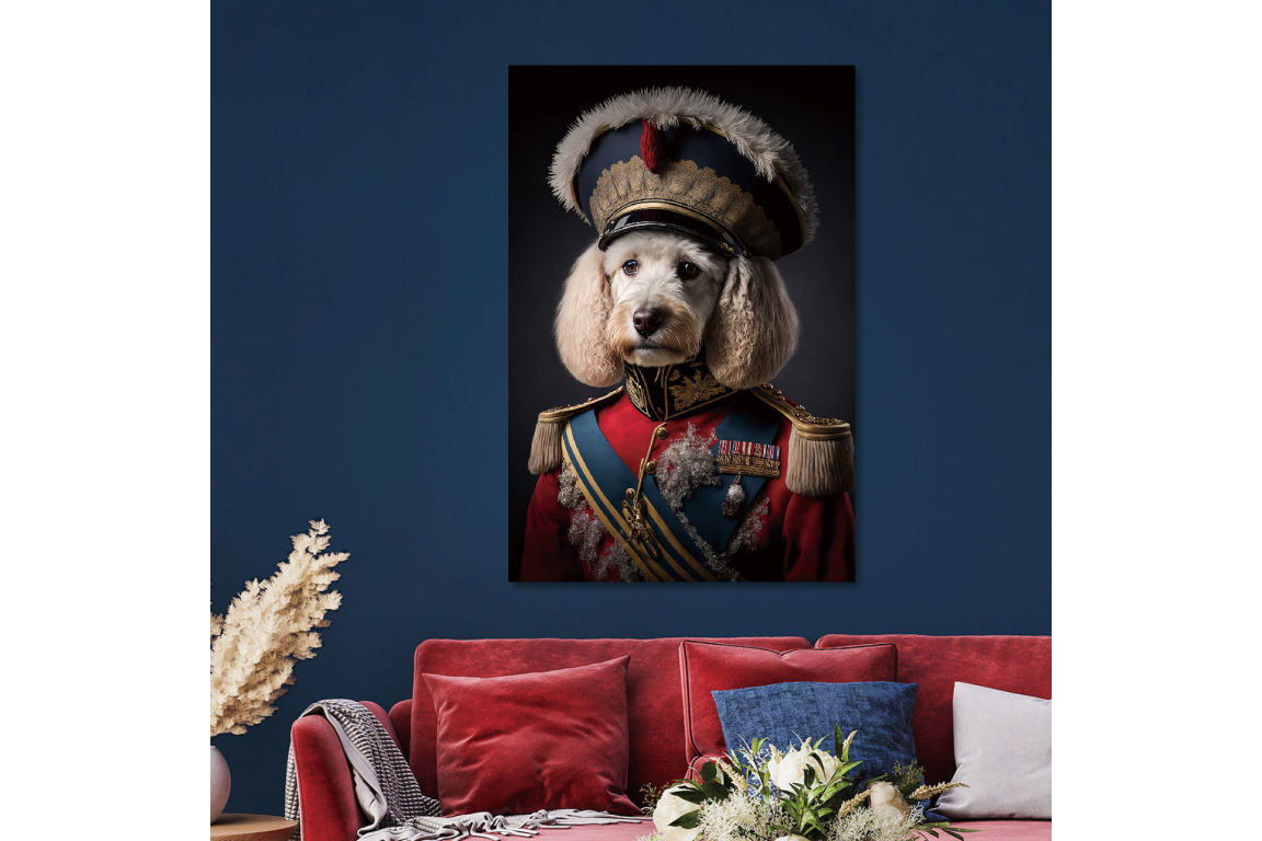 Military Dog Tempered Glass Wall Art