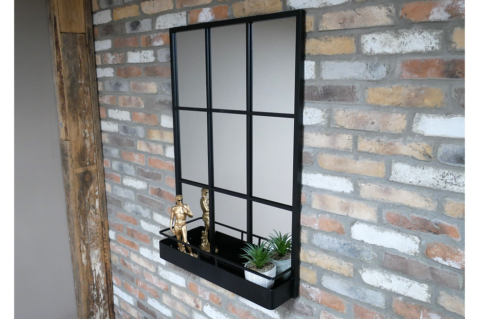 Thumbnail: Industrial Black Mirror with Shelf