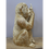 Thumbnail: side view of the Medium Gold Cheeky Middle Finger Monkey Ornament