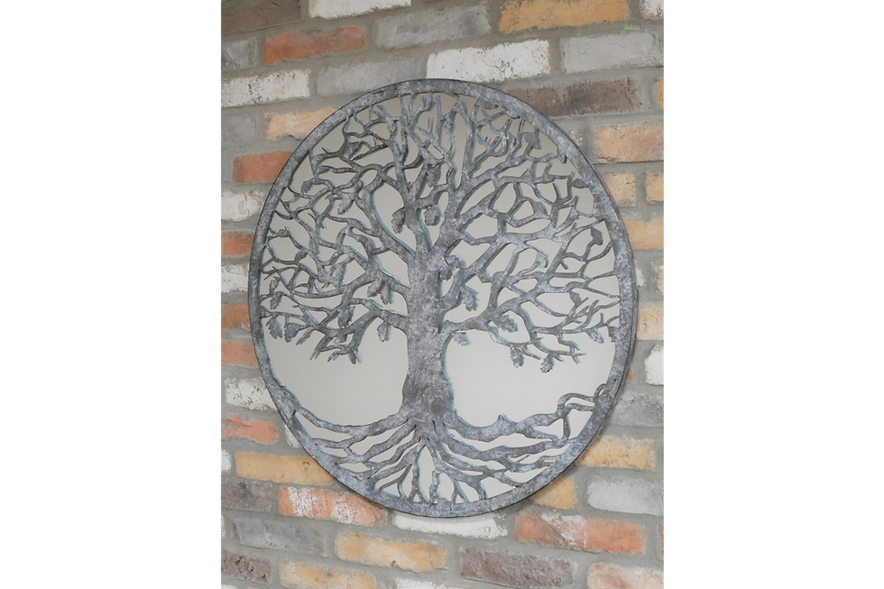 Thumbnail: Large Rustic Finish Tree of Life Mirror