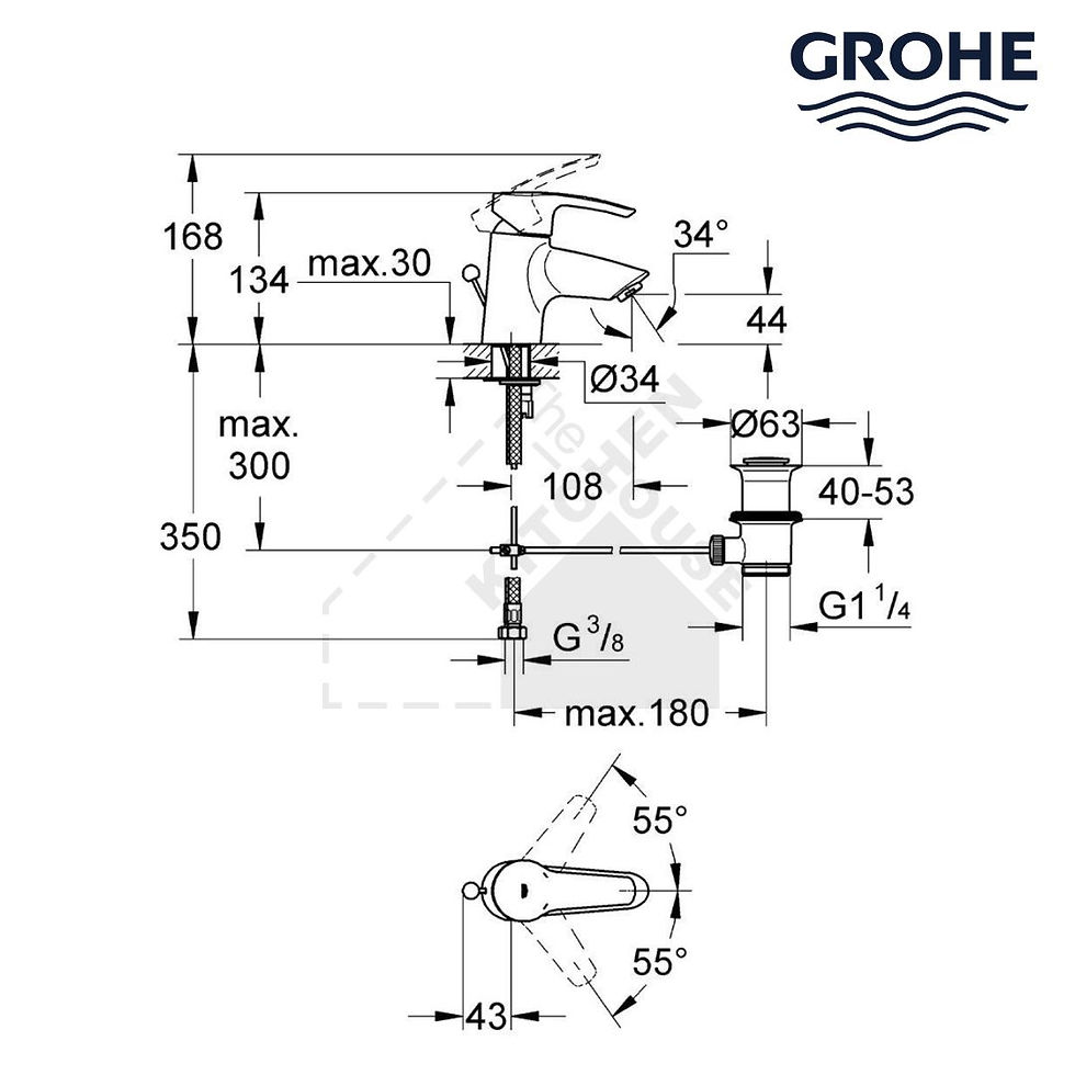 縮圖：【限量出清】德國GROHE Eurstyle 面盆龍頭33552001