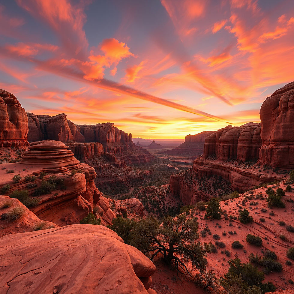 Eye-level view of a calm lake reflecting a clear sky