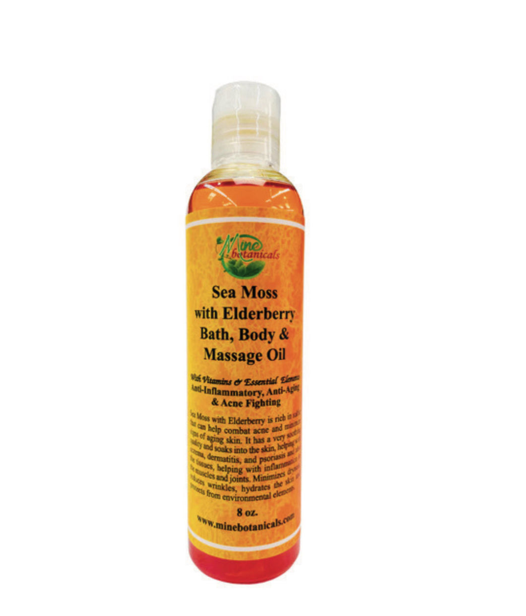 Sea Moss With Elderberry Bath, Body Massage Oil
