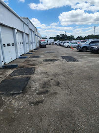 Newly done infrared asphalt repairs