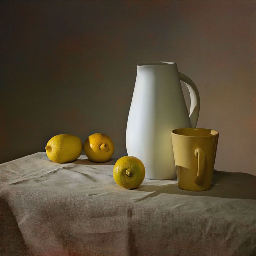 NPAC Sketch of the Week - Pitcher, Mug and Lemons