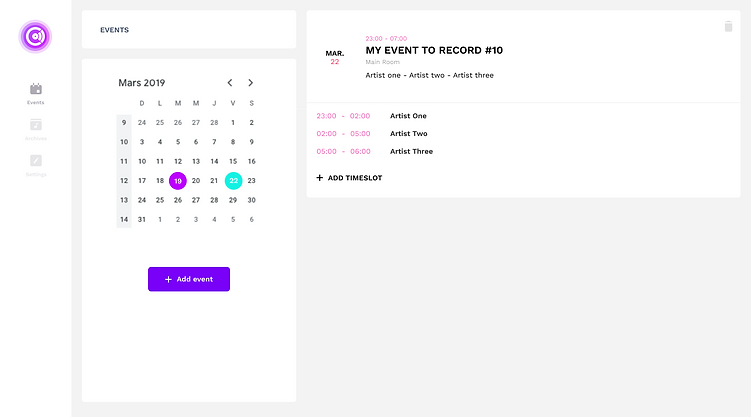 concert recording, audio recorder