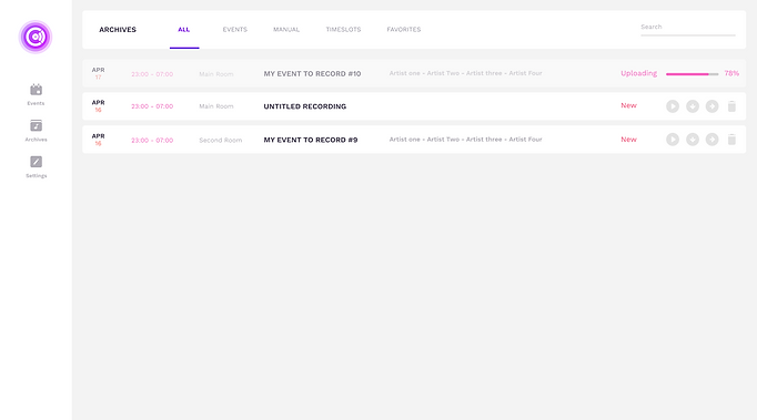 concert recording, audio recorder
