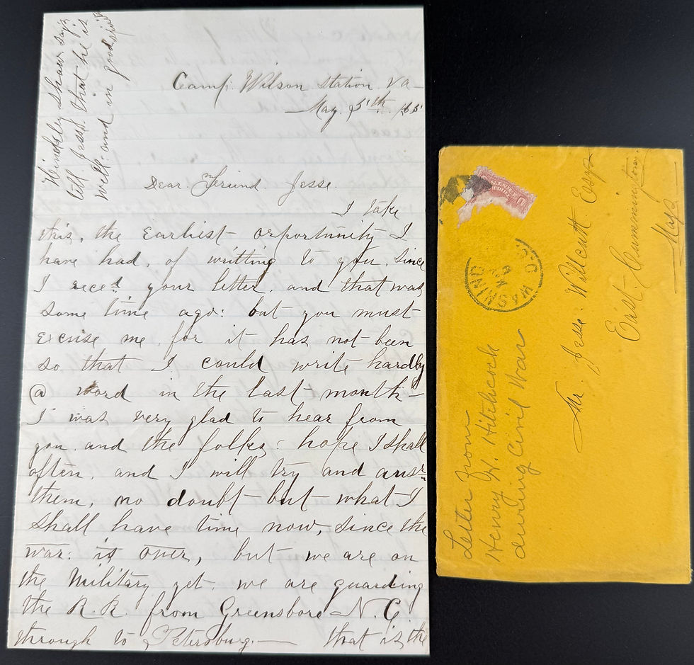 Thumbnail: Civil War Letter “The Confederacy is Done” and Battle Content 37th Massachusetts