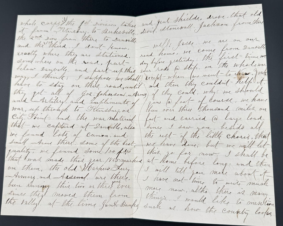 Thumbnail: Civil War Letter “The Confederacy is Done” and Battle Content 37th Massachusetts
