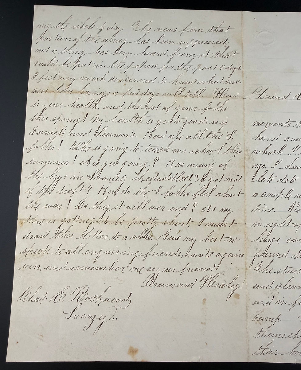 Thumbnail: Civil War 14th New Hampshire Volunteers Letter