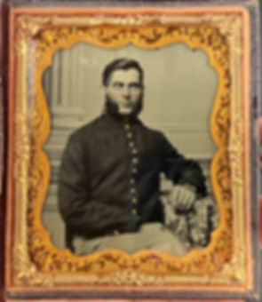 Extremely Clear Civil War 1/6 Ambrotype of a Cavalry Soldier