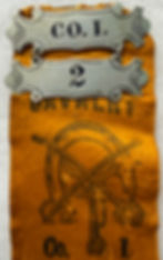 Thumbnail: Civil War 2nd Kansas Cavalry Reunion Ladder Badge & Ribbon 