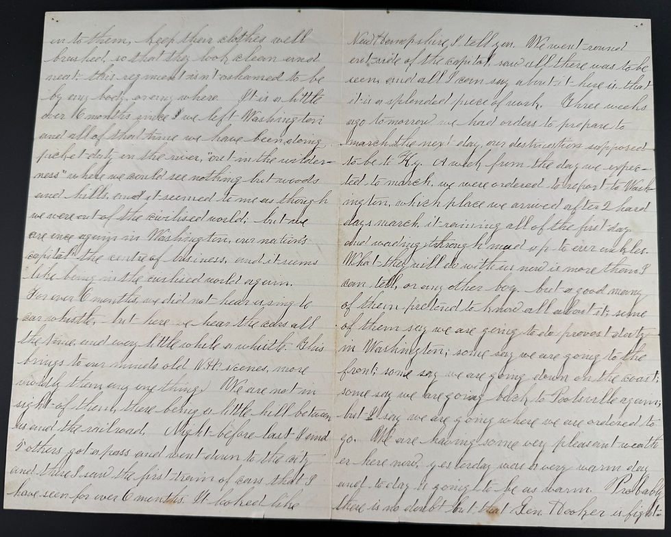 Thumbnail: Civil War 14th New Hampshire Volunteers Letter