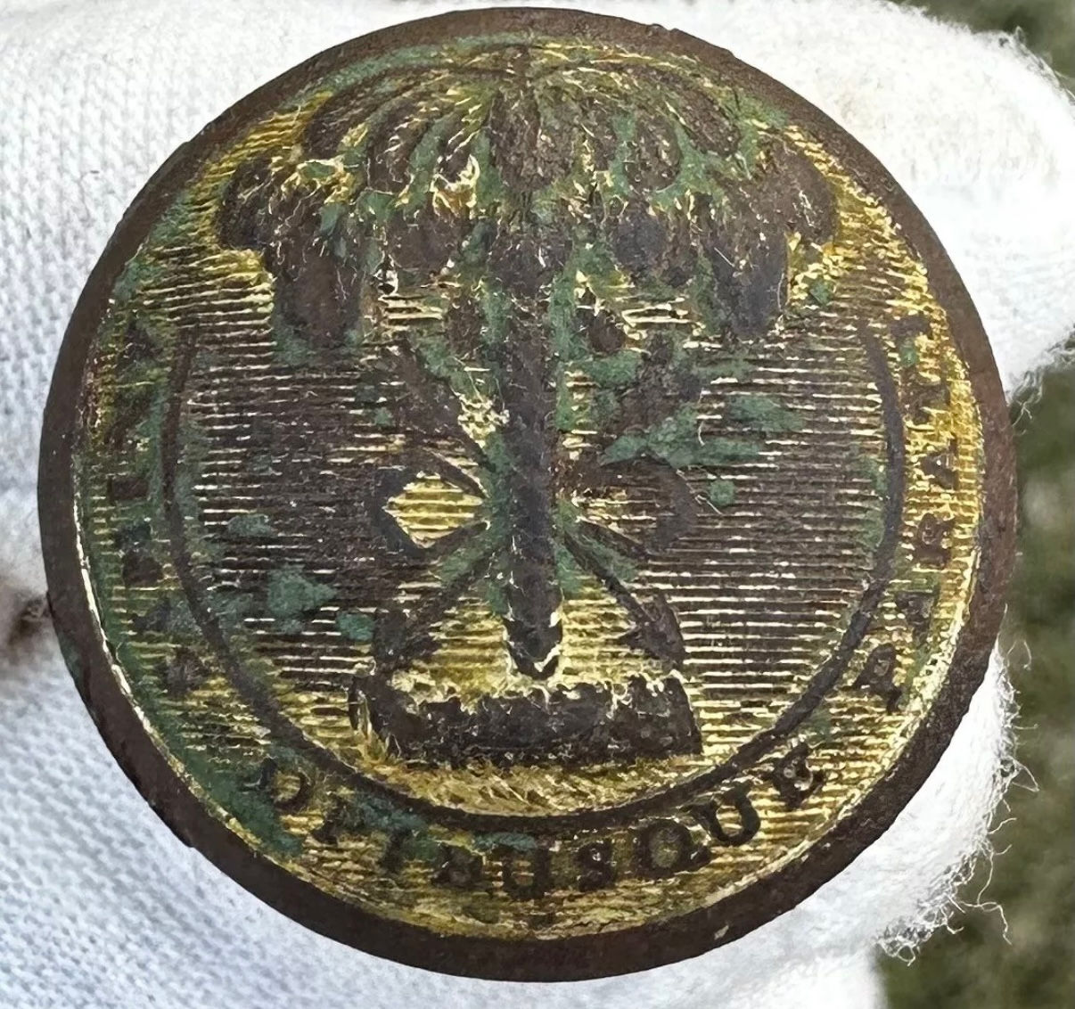 Civil War Dug South Carolina Coat Button