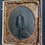 Thumbnail: Civil War 1/6 Tintype Photo of a Soldier Holding His Hat in Thermoplastic Frame