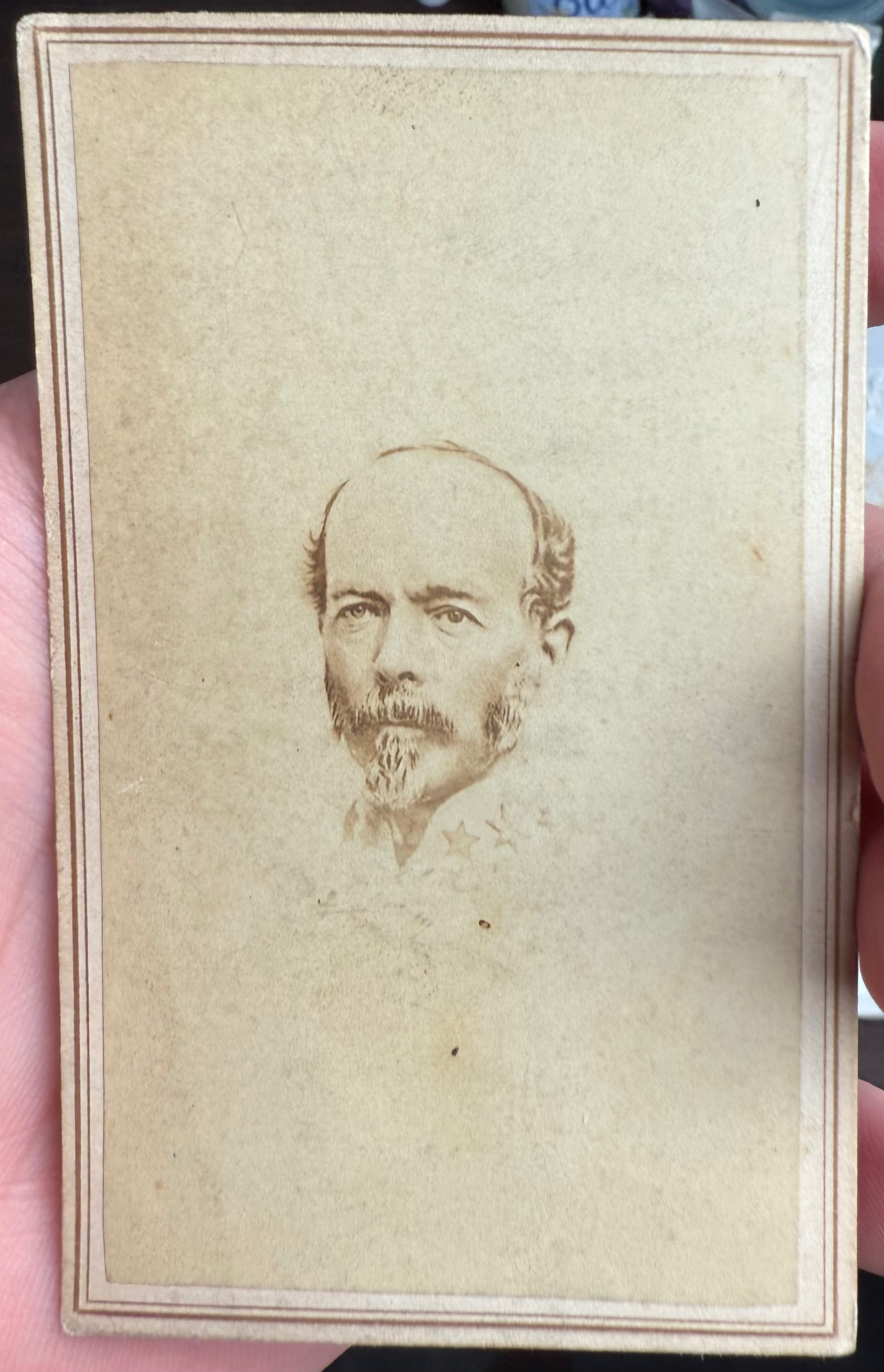 Civil War Confederate General Joseph Joe Johnston CDV by Tanner & Vanness