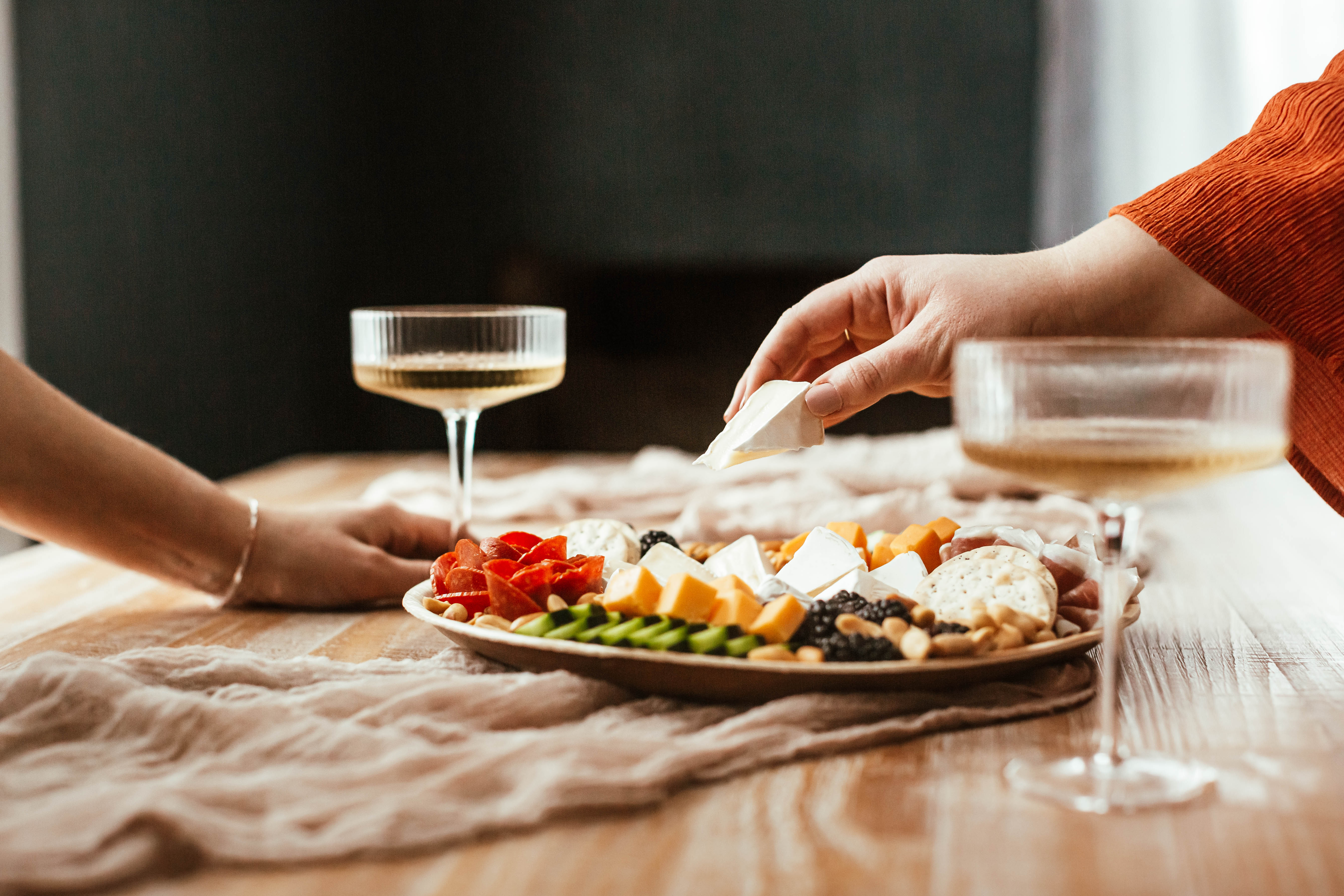 Arranged Food and Objects