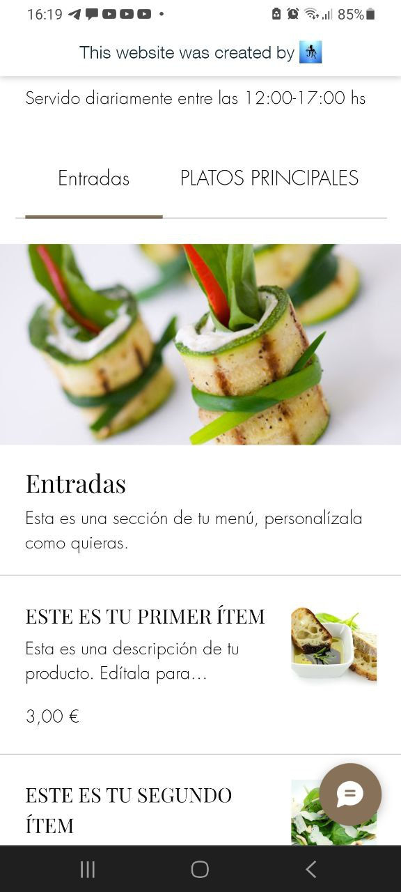 SITIO WEB RESTAURANTE. CAFE....