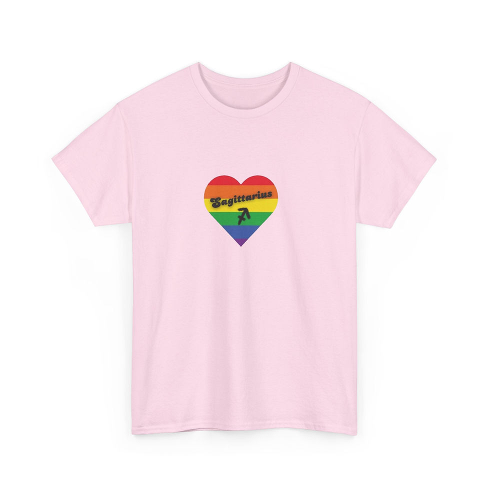 Thumbnail: Unisex Pride Heavy Cotton Tee - Sagittarius