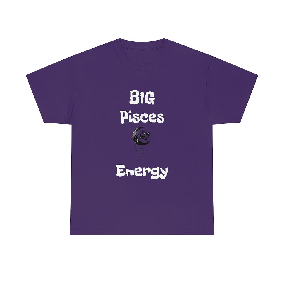 Thumbnail: "Pisces Energy" - Unisex Heavy Cotton Tee