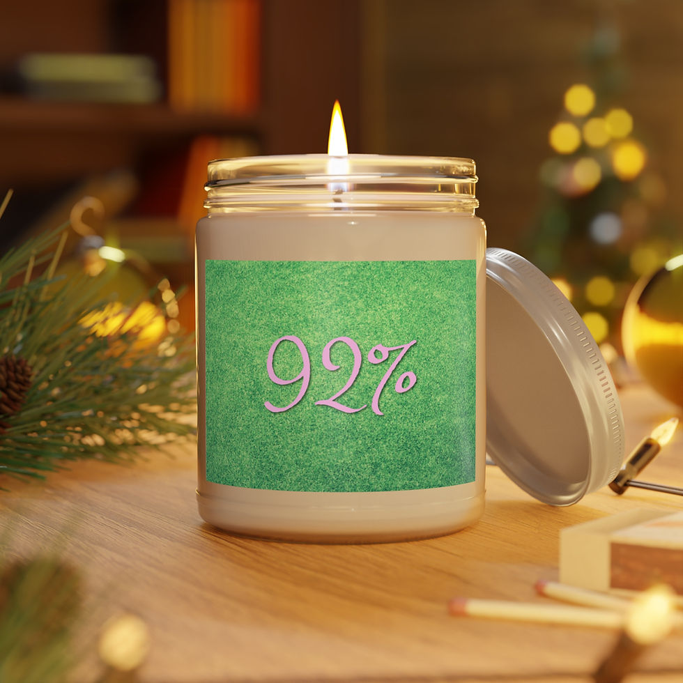 Thumbnail: "92%" Scented Candle, 9oz - Green