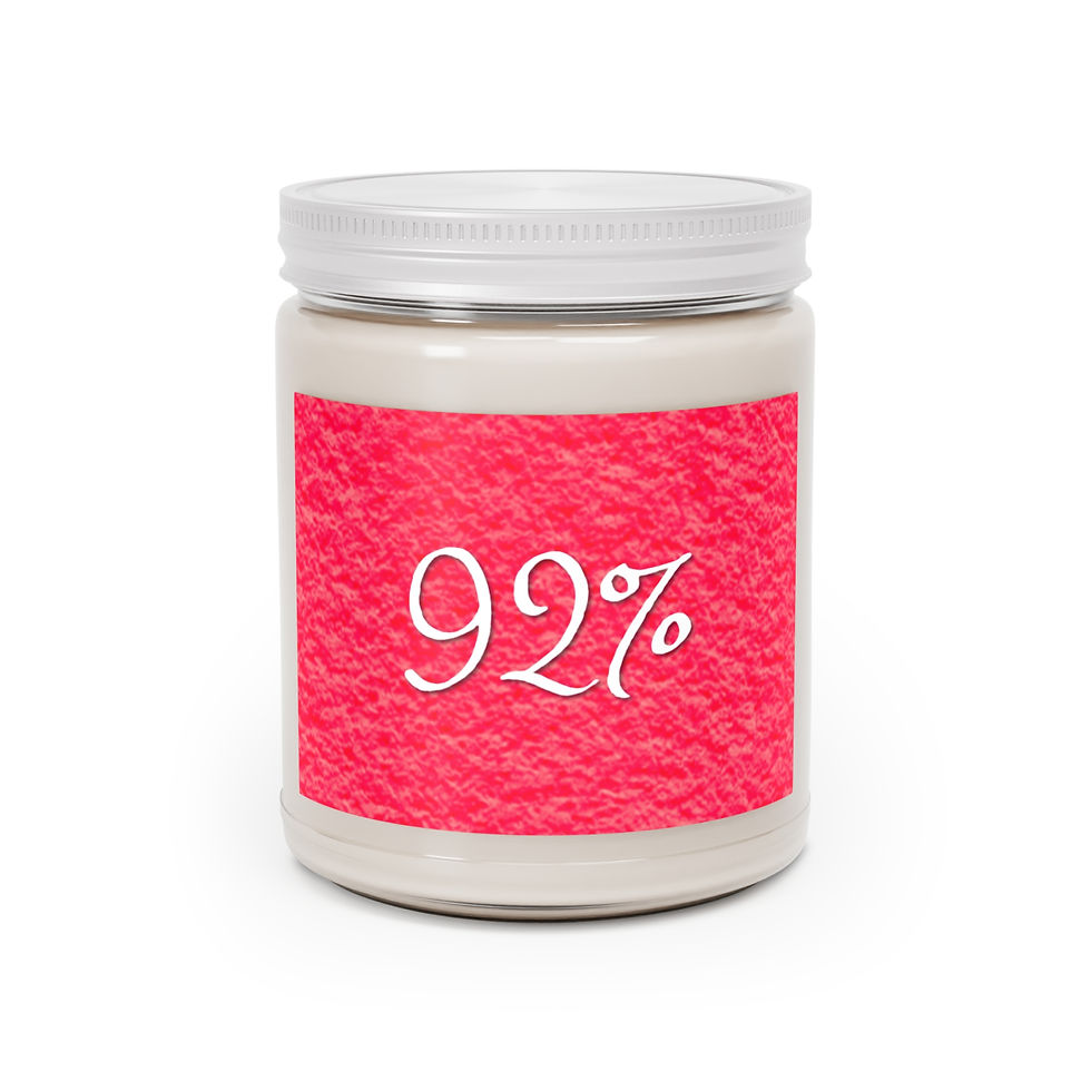 Thumbnail: "92%" Scented Candle, 9oz - Red