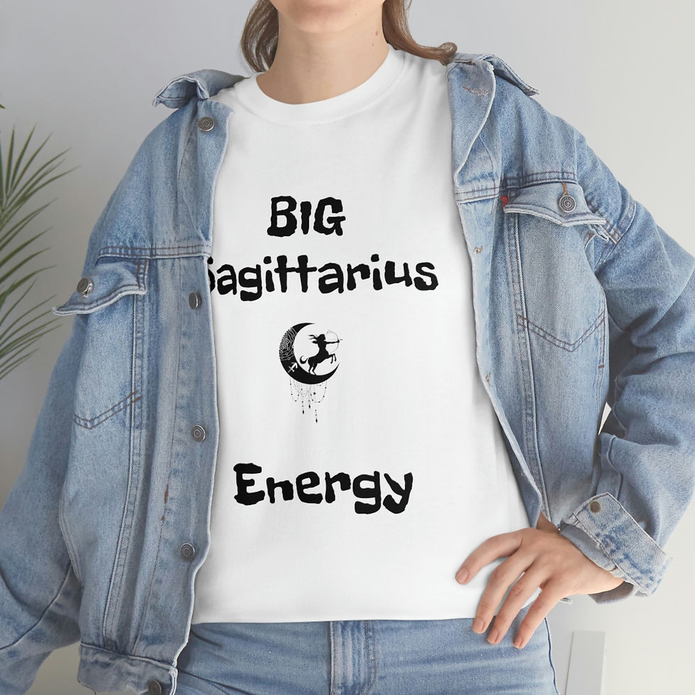 Thumbnail: "Sagittarius Energy" - Unisex Heavy Cotton Tee