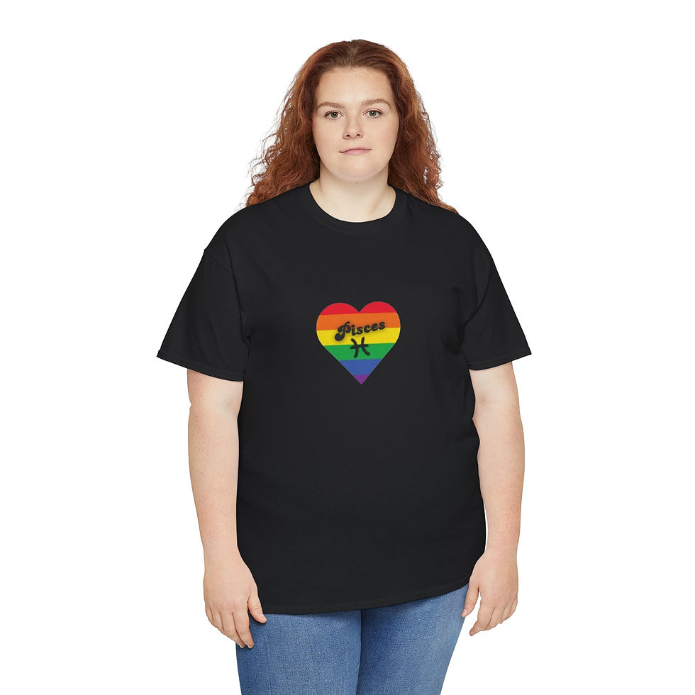 Thumbnail: Unisex Pride Heavy Cotton Tee - Pisces