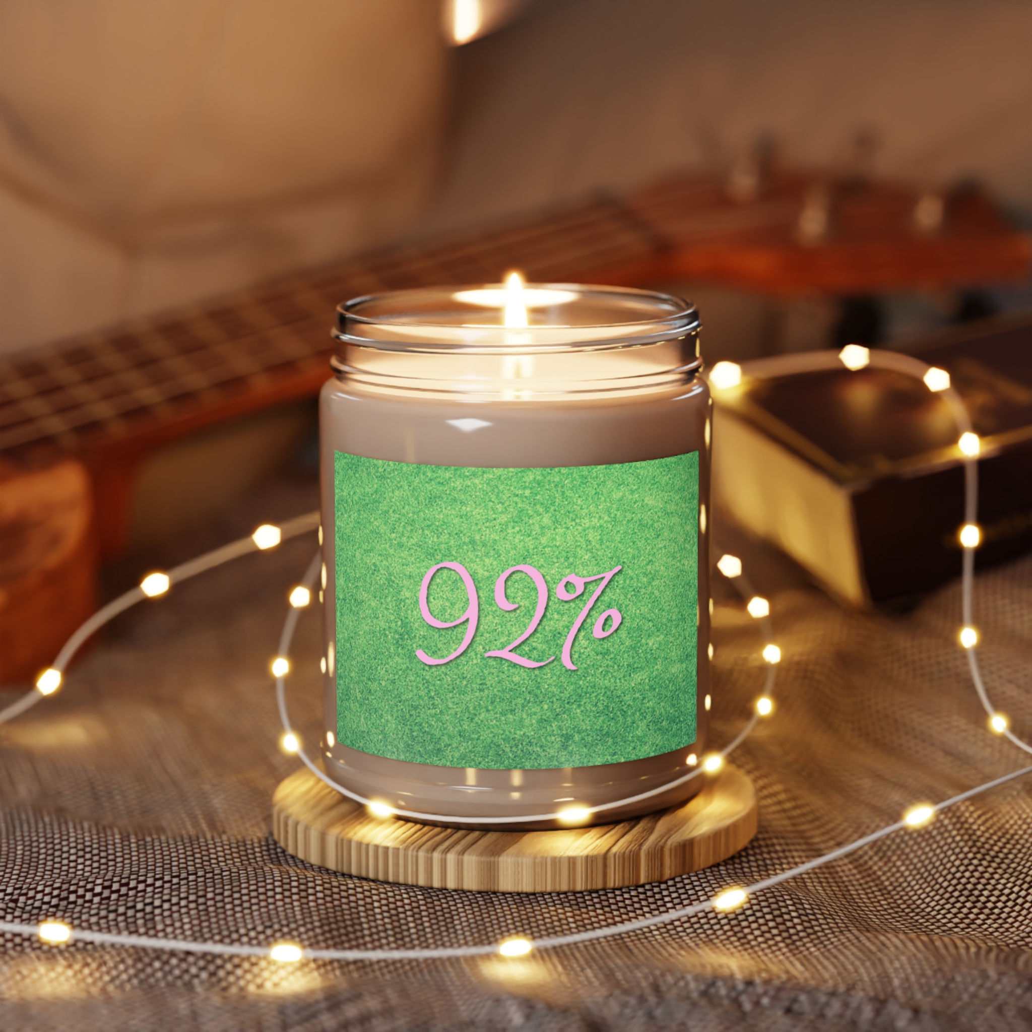 "92%" Scented Candle, 9oz - Green