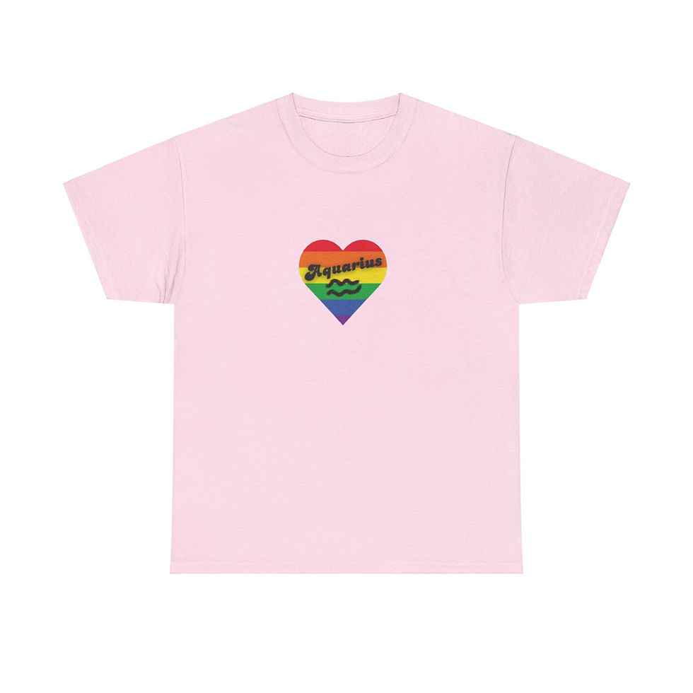Thumbnail:  Unisex Pride Heavy Cotton Tee - Aquarius
