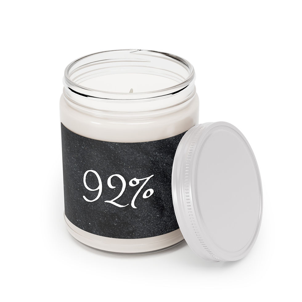 Thumbnail: "92%" Scented Candle, 9oz - Black