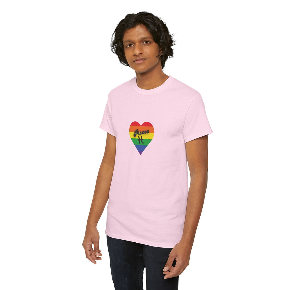 Thumbnail: Unisex Pride Heavy Cotton Tee - Pisces