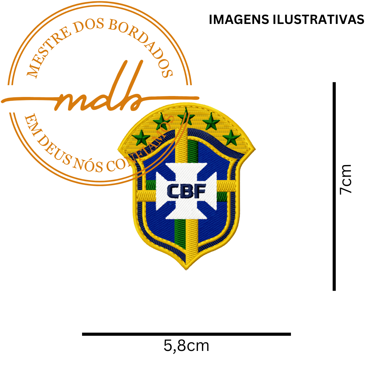 Patche Bordado BRASIL - CBF (Amarelo)
