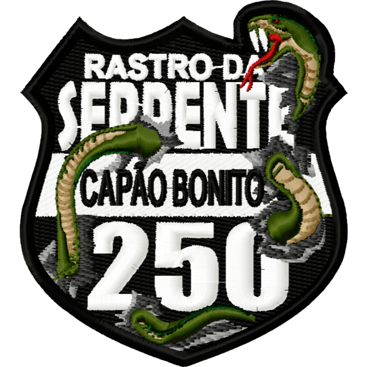Patche Bordado Rastro da Serpente - Capão Bonito (6,5x7cm)