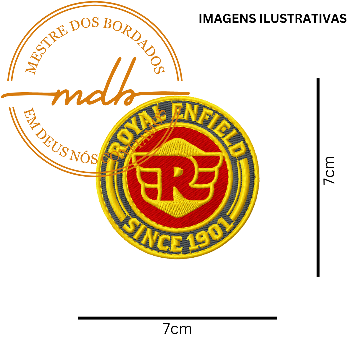 Patche Bordado Royal Enfield (Diversos Tamanhos)