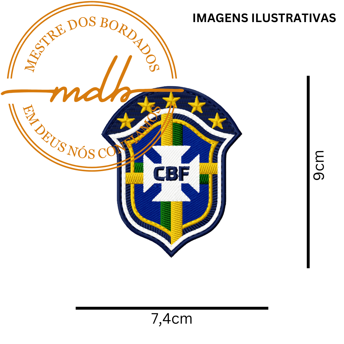 Patche Bordado BRASIL - CBF (Azul)