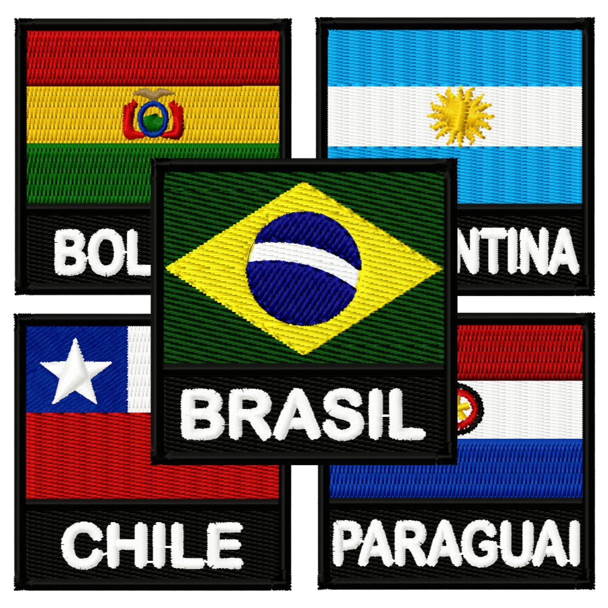 Patche Bordado Bandeiras Países (Diversos Países)