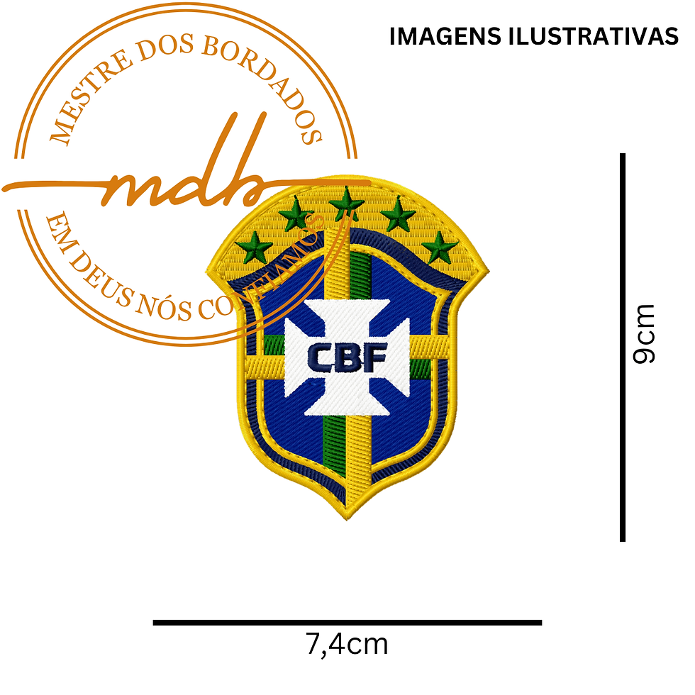 Miniatura: Patche Bordado BRASIL - CBF (Amarelo)