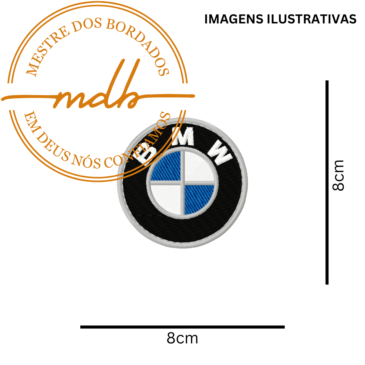 Patche Bordado BMW (Diversos Tamanhos)
