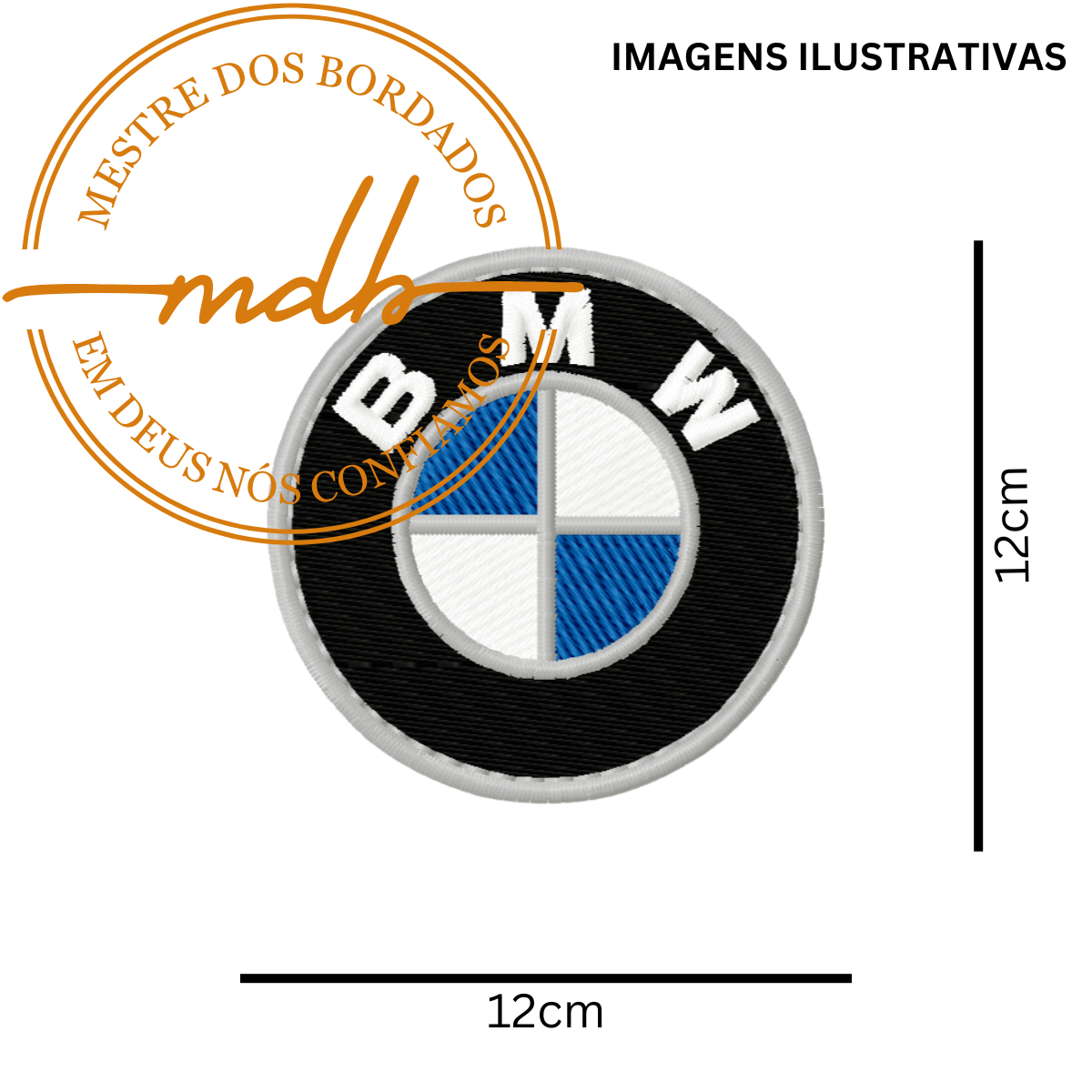 Patche Bordado BMW (Diversos Tamanhos)