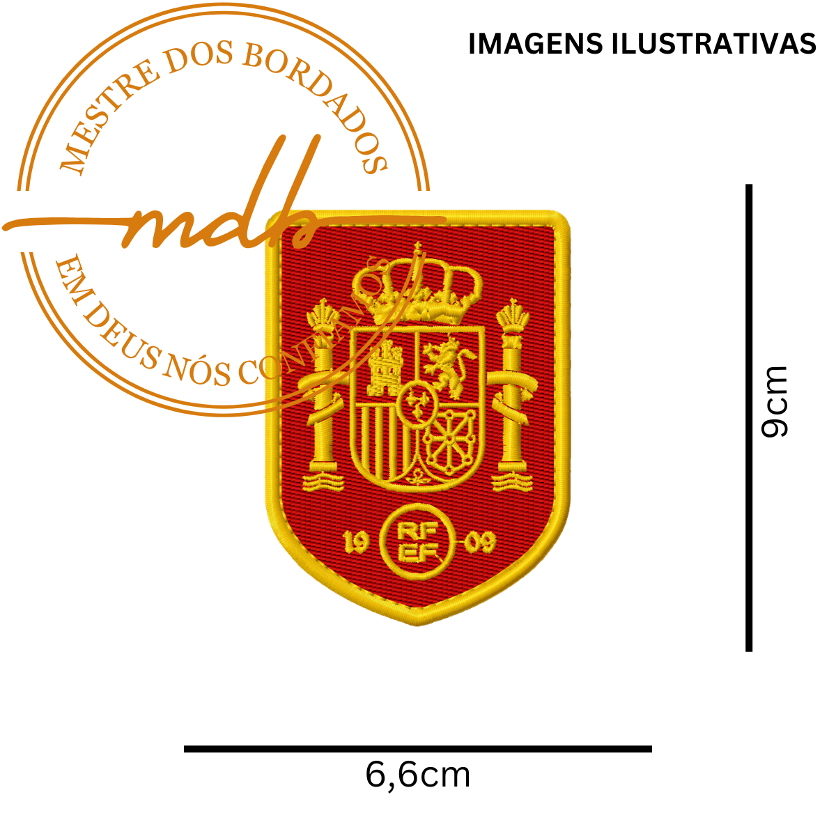 Patche Bordado Espanha Brasão (Diversos Tamanhos)