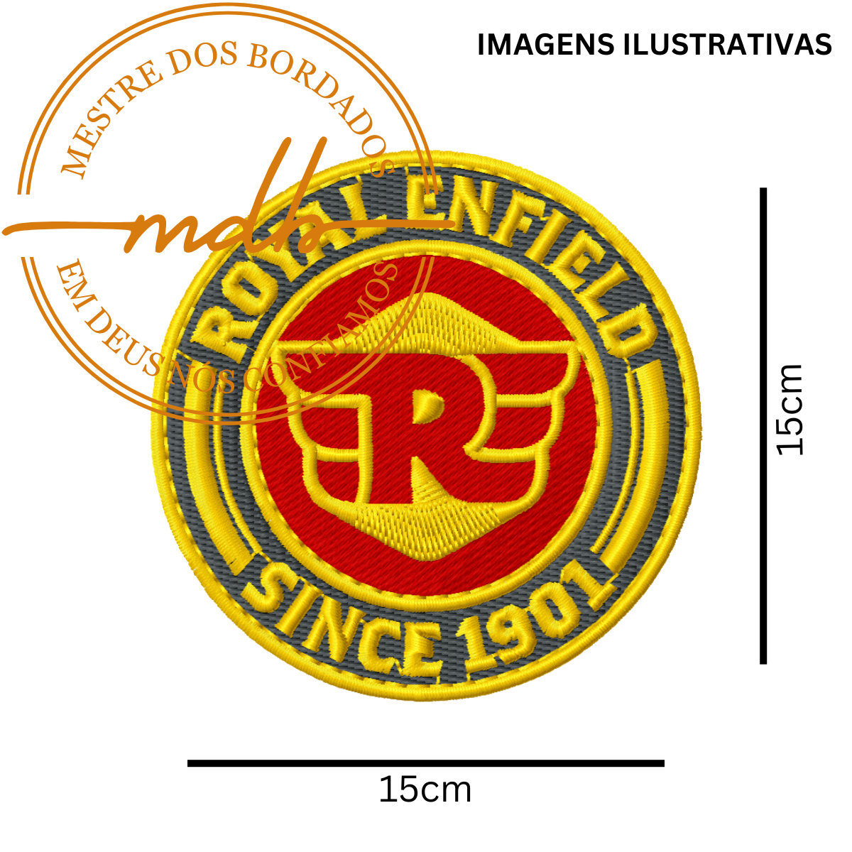 Patche Bordado Royal Enfield (Diversos Tamanhos)