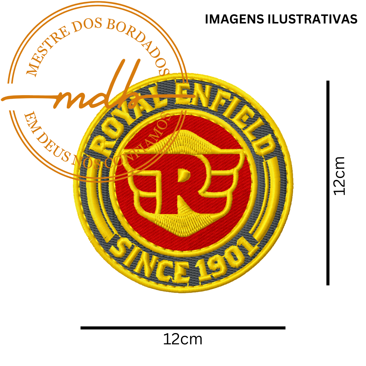 Patche Bordado Royal Enfield (Diversos Tamanhos)