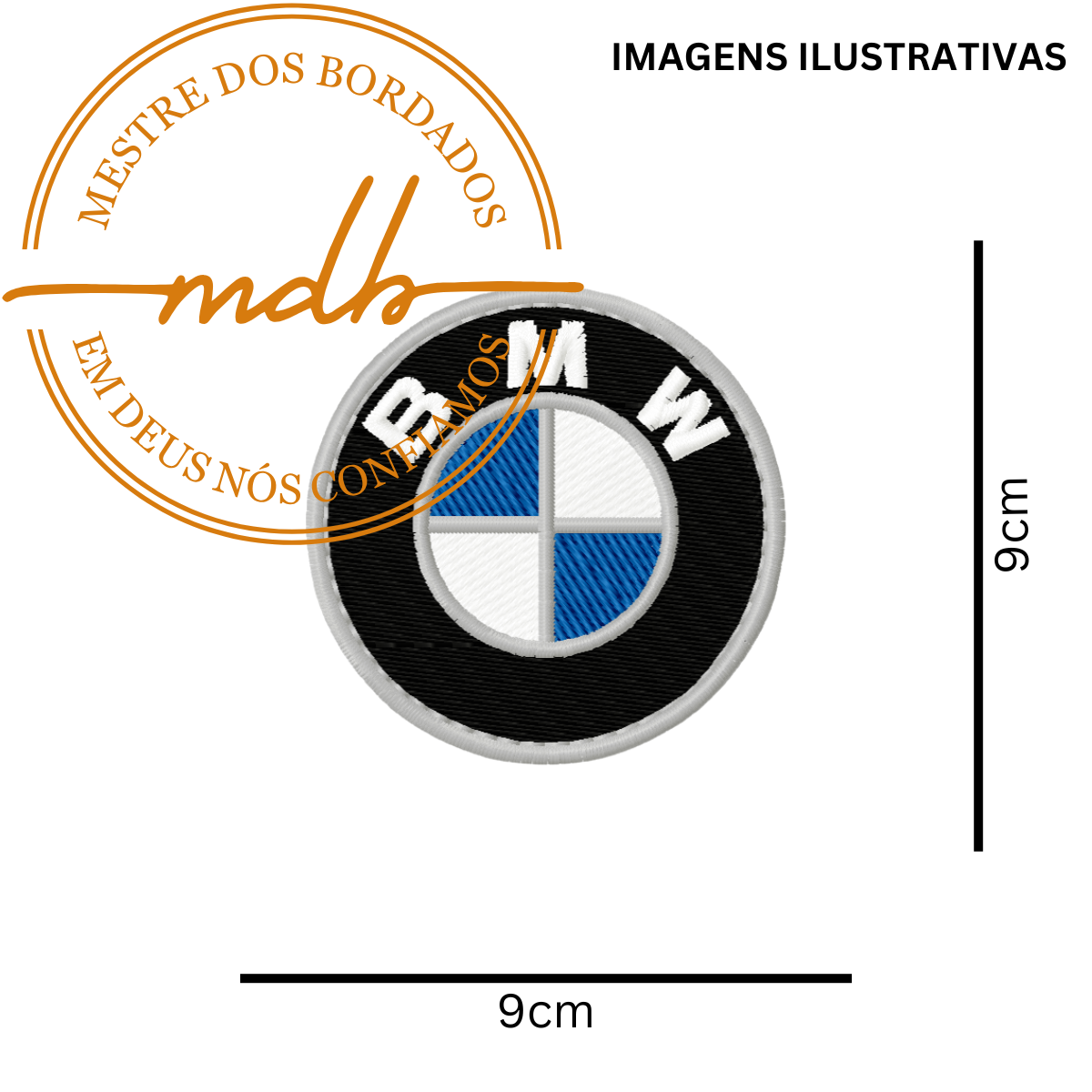 Patche Bordado BMW (Diversos Tamanhos)