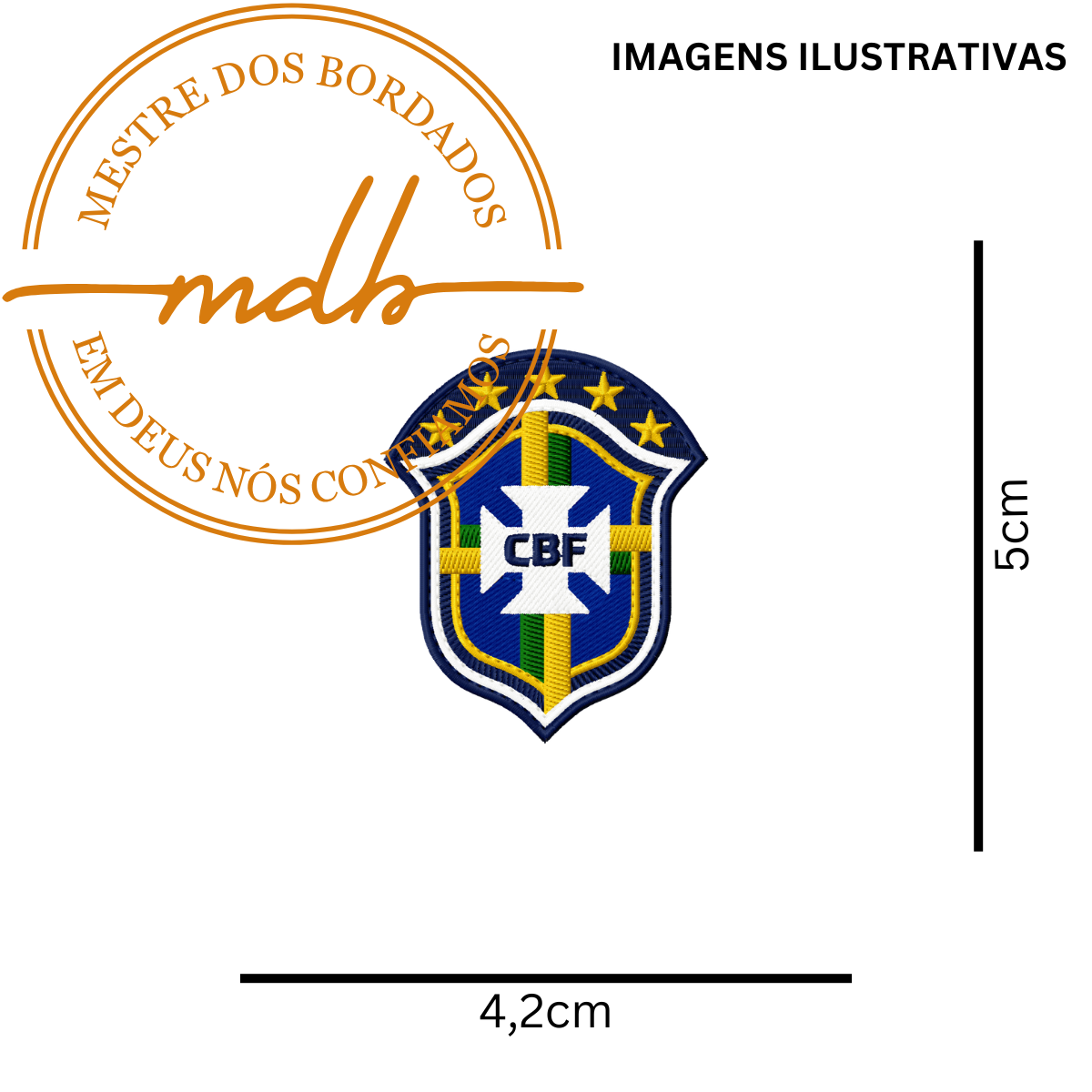 Patche Bordado BRASIL - CBF (Azul)