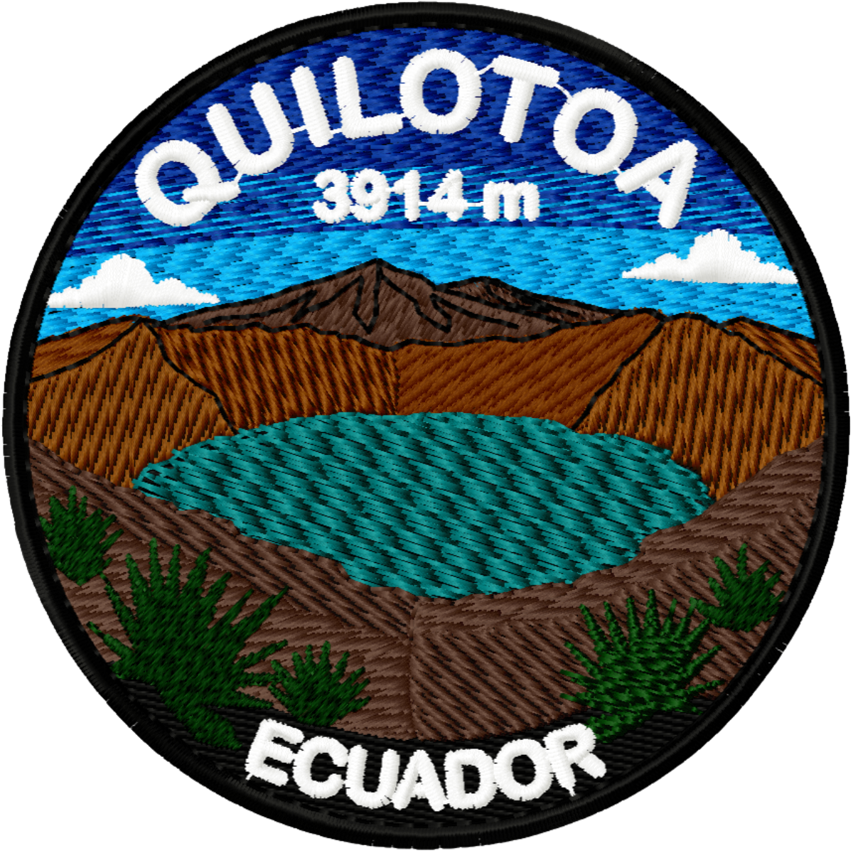 Patche Bordado Quilotoa - Ecuador (Diversos Tamanhos)