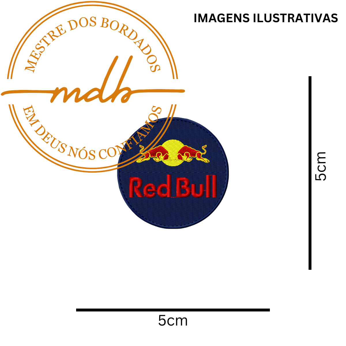 Patche Bordado RedBull (Diversos Tamanhos)