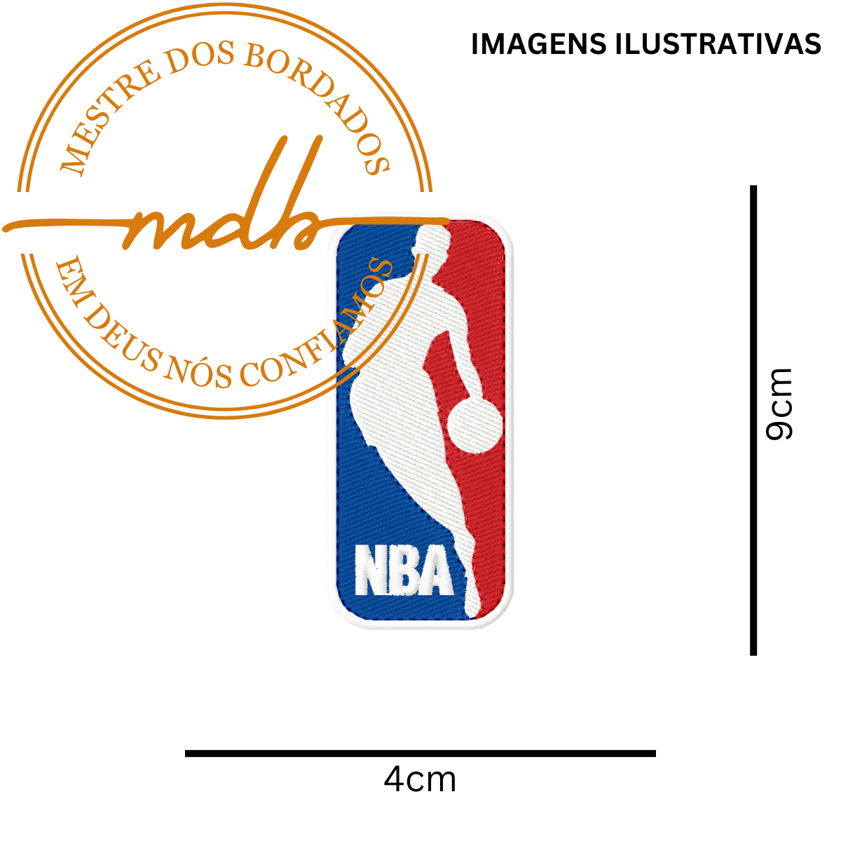 Patche Bordado Basquete NBA (Diversos Tamanhos)