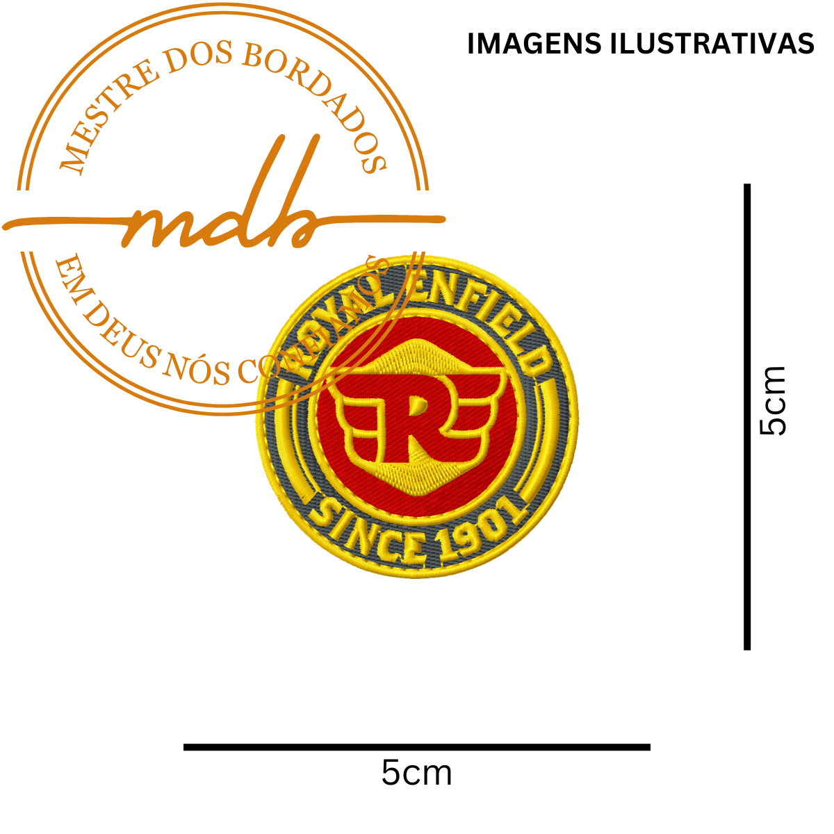 Patche Bordado Royal Enfield (Diversos Tamanhos)