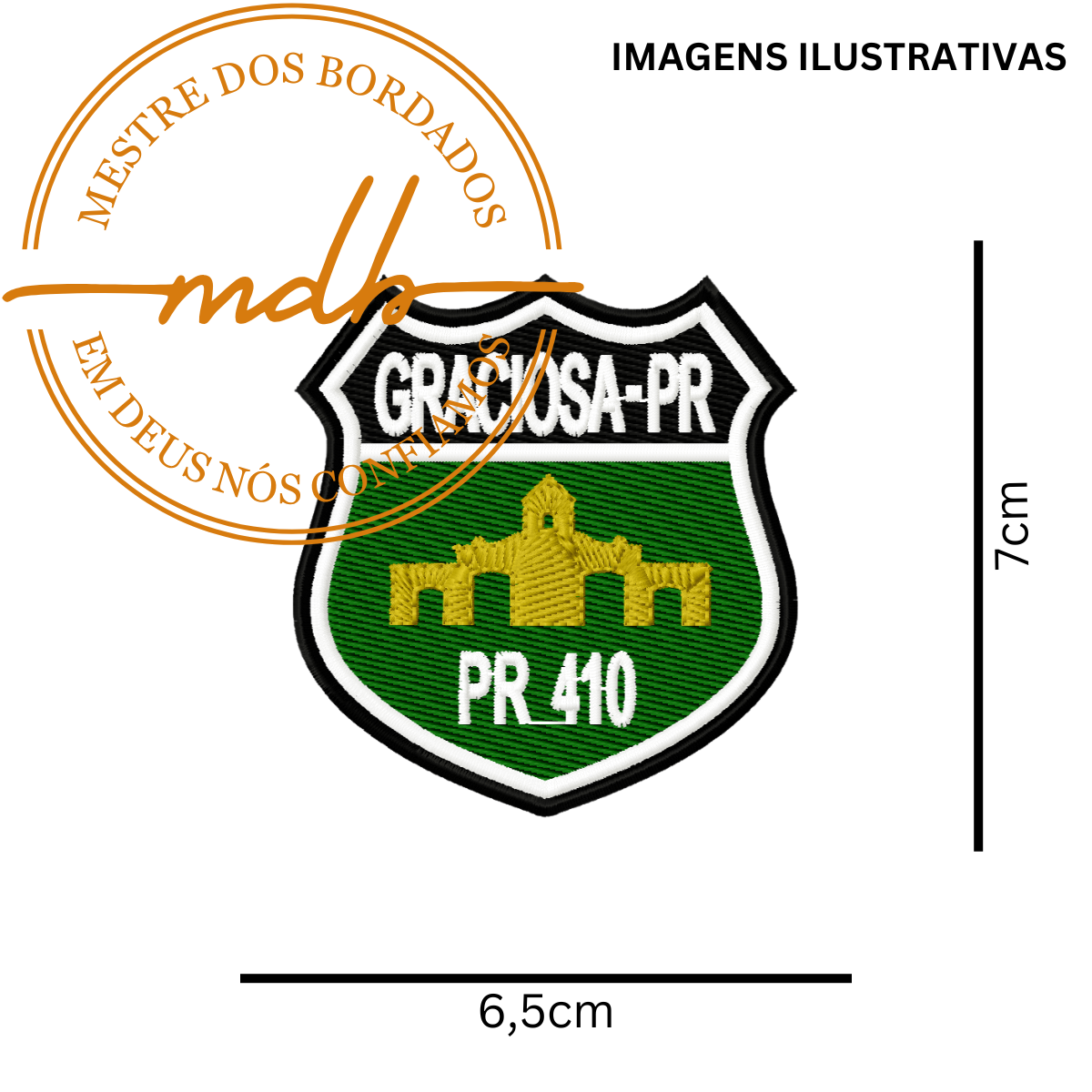Patche Bordado Serra da Graciosa - PR 410 (6,5x7cm)